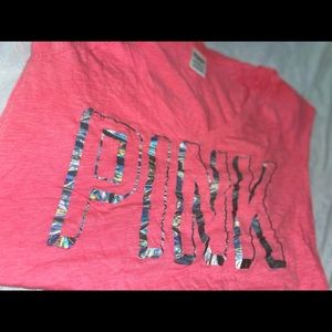 Victoria Secret Pink Holographic V neck